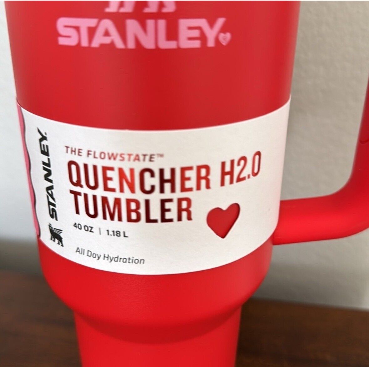 New - Stanley Valentines Day Heart 40 oz Target Exclusive RED Tumbler